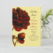Invitation Big Red Rose & Yellow Any Color Event Party (Debout devant)