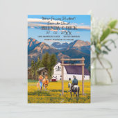 Invitation Big Sky Cowgirl, Cowboy Se Faire Hitcher ! (Debout devant)