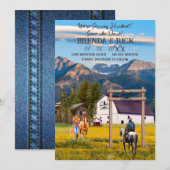 Invitation Big Sky Cowgirl, Cowboy Se Faire Hitcher ! (Devant / Derrière)