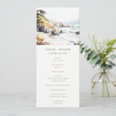 Invitation Big Sur, California Landscape Wedding Program (Debout devant)