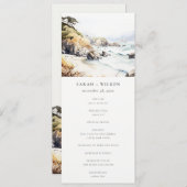 Invitation Big Sur, California Landscape Wedding Program (Devant / Derrière)