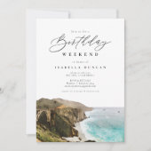 Invitation BIG SUR California Winthday Itinéraire (Devant)
