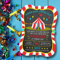 Big Top Carnival Carnival Chalkboard 1er anniversa