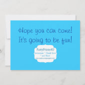 Invitation Big Top n Balloons Carnival Circus Anniversaire (Dos)