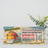 Invitation BIG Train Vintage Billets Anniversaire (Debout devant)