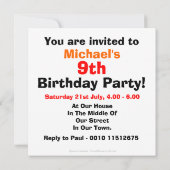 Invitation Big Trucks 9e anniversaire (Dos)