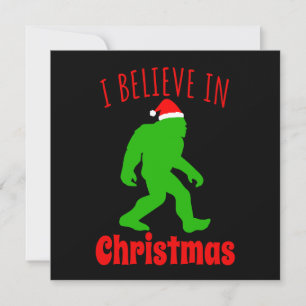 Invitation Bigfoot drôle Je crois en Noël