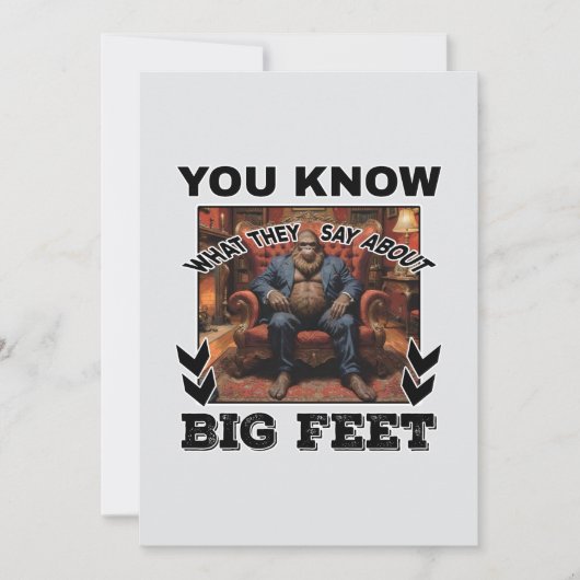 Invitation Bigfoot Feet Joke (Devant)