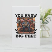 Invitation Bigfoot Feet Joke (Debout devant)