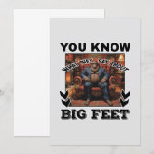 Invitation Bigfoot Feet Joke (Devant / Derrière)