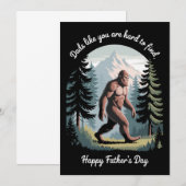 Invitation Bigfoot Fête des pères Sasquatch Drôle Papa (Devant / Derrière)