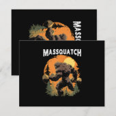 Invitation Bigfoot Massquatch Drôle  (Devant / Derrière)