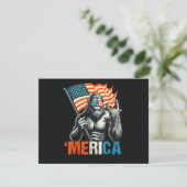Invitation Bigfoot Merica Rock Drapeau Américain (Debout devant)