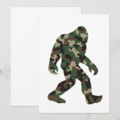 Invitation Bigfoot Sasquatch Camouflage (Devant / Derrière)