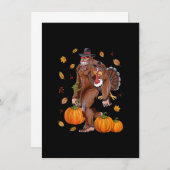 Invitation Bigfoot Sasquatch Turkey (Devant / Derrière)