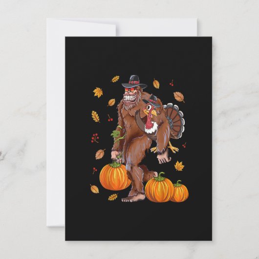 Invitation Bigfoot Sasquatch Turkey (Devant)