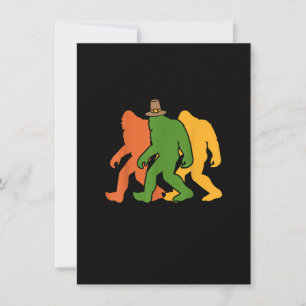 Invitation Bigfoot Thanksgiving Day Cool Sasquatch Automne Au