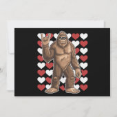 Invitation Bigfoot Valentines Jour Coeurs Drôle Sasquatch Amo (Devant)