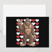 Invitation Bigfoot Valentines Jour Coeurs Drôle Sasquatch Amo (Devant / Derrière)