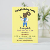 Invitation Bighorn sheep doctor cartoon illustration (Debout devant)