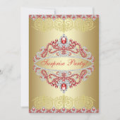 Invitation Bijou chic Tiaras et Fleur De Lys Surprise Party (Devant)