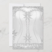Invitation Bijou d'argent Fête des mariées de flocon de neige (Dos)