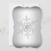Invitation Bijou d'argent rouge Bow Flocon de neige Quinceane (Dos)