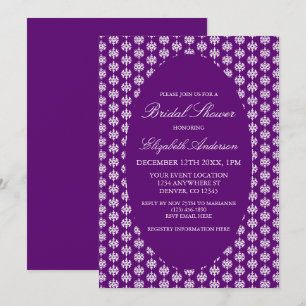 Invitation Bijou d'hiver classique Flocon de neige Fête des m