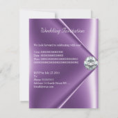 Invitation Bijou Diamant Mauve Violet de Mariage (Dos)
