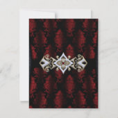 Invitation Bijoux Clip Damask Vampire Goth Mariage (Devant)