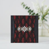 Invitation Bijoux Clip Damask Vampire Goth Mariage (Debout devant)