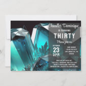 Invitation Bijoux en cristal Poissons Aquamarine Mars Anniver (Devant)