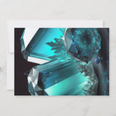 Invitation Bijoux en cristal Poissons Aquamarine Mars Anniver (Dos)