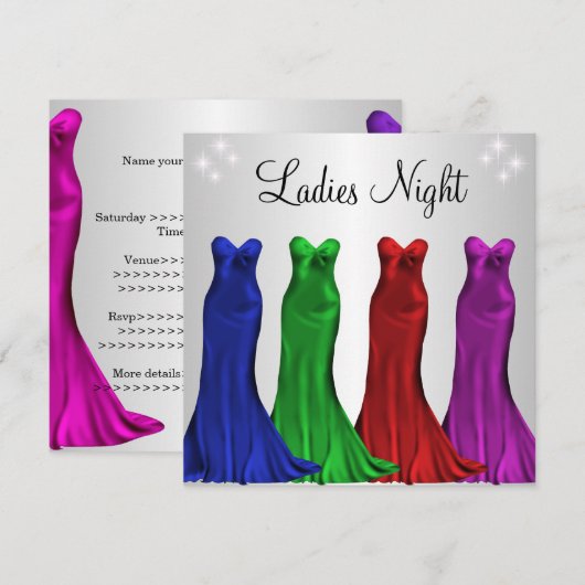 Invitation Bijoux Formels Dames Night Silver (Devant / Derrière)