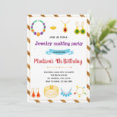 Invitation Bijoux mignons faisant l'invitation de partie (Debout devant)