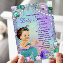 Bijoux Sirène Brunette Mermaid Baby shower