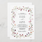 Invitation Bijoux Toned Wreath Mariage (Devant / Derrière)