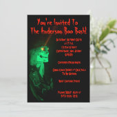 Invitation Biker Billy Black et Red Halloween Party (Debout devant)