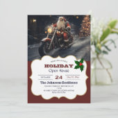 Invitation Biker de Noël du Père Noël (Debout devant)