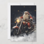 Invitation Biker de Noël du Père Noël (Dos)