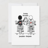 Invitation Biker Motorcycle Wedding Evening Reception (Devant)