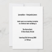 Invitation Biker Motorcycle Wedding Evening Reception (Dos)