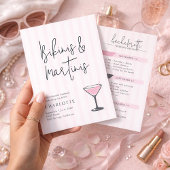 Invitation Bikinis and Martinis Pink Bachelorette Weekend Inv