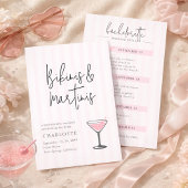 Invitation Bikinis and Martinis Pink Bachelorette Weekend Inv