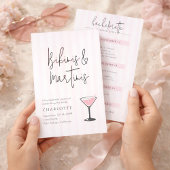 Invitation Bikinis and Martinis Pink Bachelorette Weekend Inv