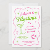 Invitation Bikinis et Martinis Bachelorette (Devant)