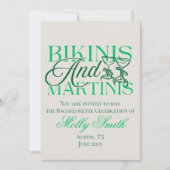 Invitation Bikinis et Martinis - Bachelorette sur mesure (Devant)