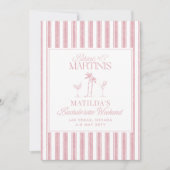 Invitation Bikinis et martinis Élégante bachelorette vintage (Devant)