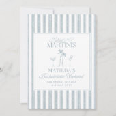 Invitation Bikinis et martinis Élégante bachelorette vintage (Devant)