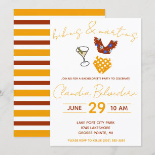 Invitation Bikinis et Martinis Thématique Bachelorette